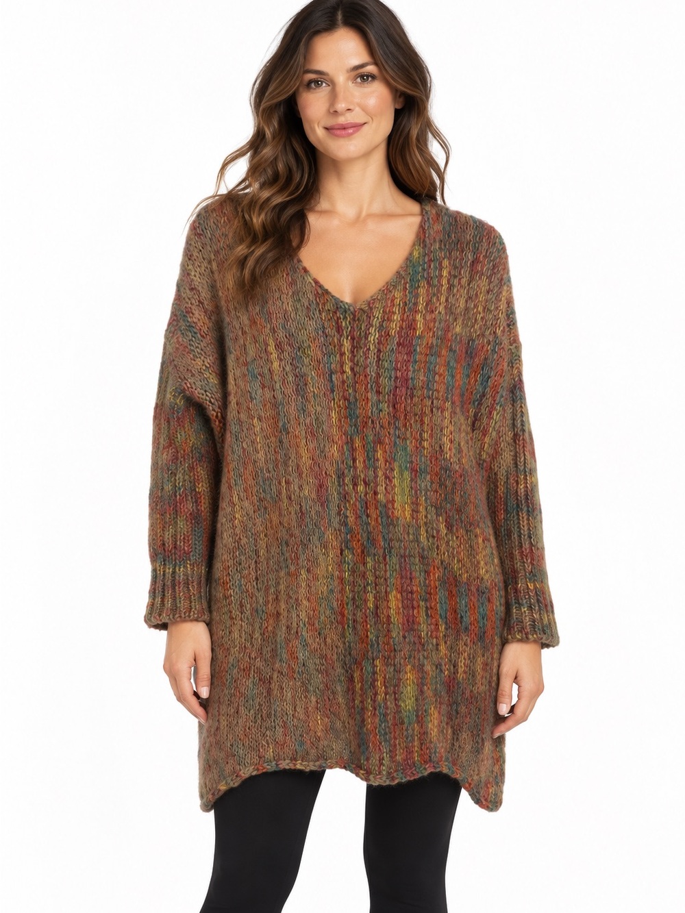 EARTHBOUND TRADING CO Rainbow Knit Sweater